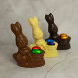 Bunny Pushing Cart - Dark Chocolate