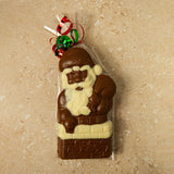 Two Tone Santa in Chimney