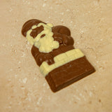 Two Tone Santa in Chimney