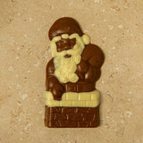 Two Tone Santa in Chimney
