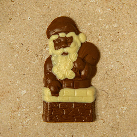 Two Tone Santa in Chimney