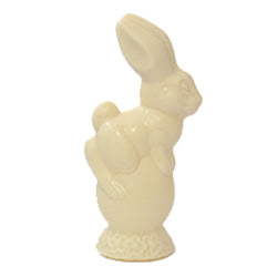 Bunny on Egg - white