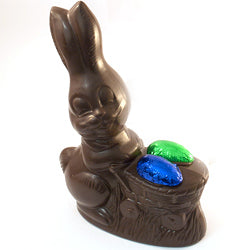 Bunny Pushing Cart - dark chocolate