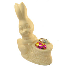 Bunny Pushing Cart - white chocolate